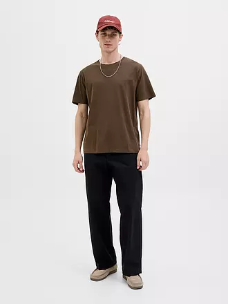 JACK & JONES | T-Shirt Slim Fit "JJEORGANIC" | braun